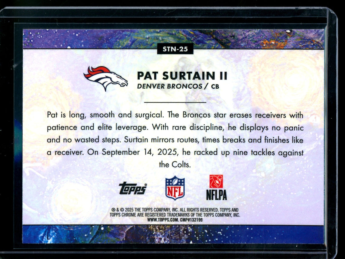 2025 Topps Chrome Cosmic Pat Surtain II Stars in the Night Broncos