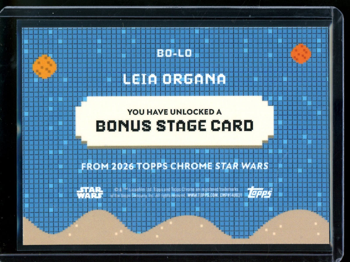 2026 Topps Chrome Star Wars Leia Organa Bonus Stage Card Case Hit SSP #BO-LO - Trading Card Market