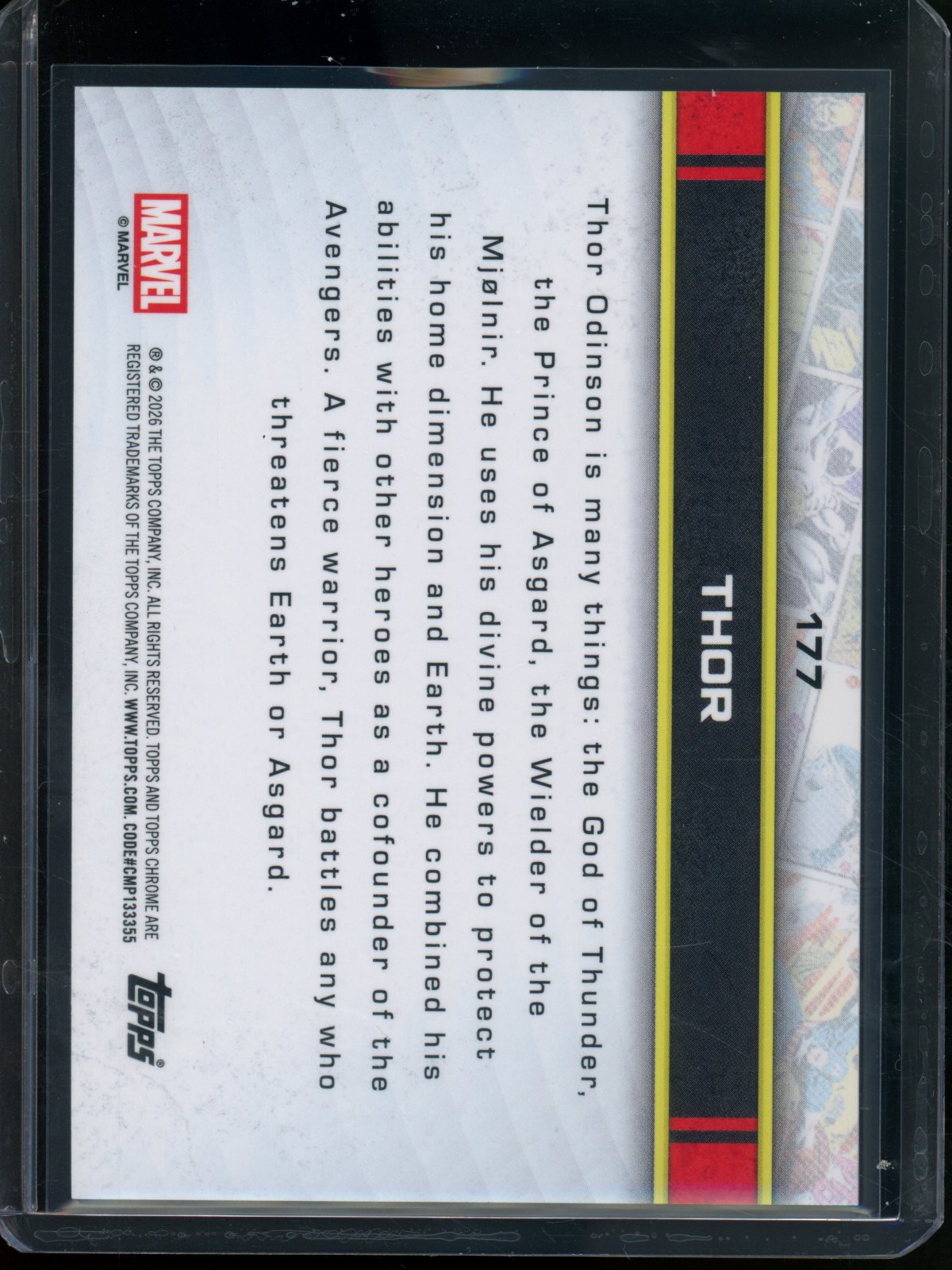 2026 Topps Chrome Thor Magenta Refractor /250 #177