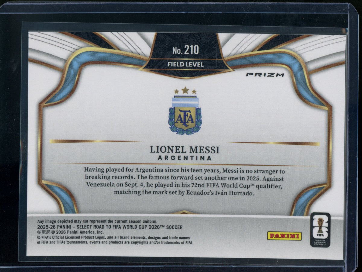 2025/26 Panini Select Lionel Messi Red Cracked Ice Field Level Argentina