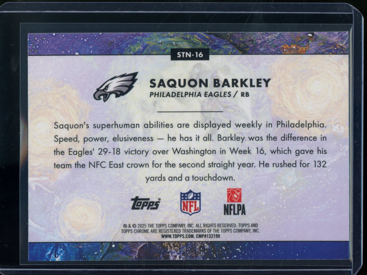 2025 Topps Chrome Cosmic Saquon Barkley Stars In the Night SP Eagles - Trading Card Market
