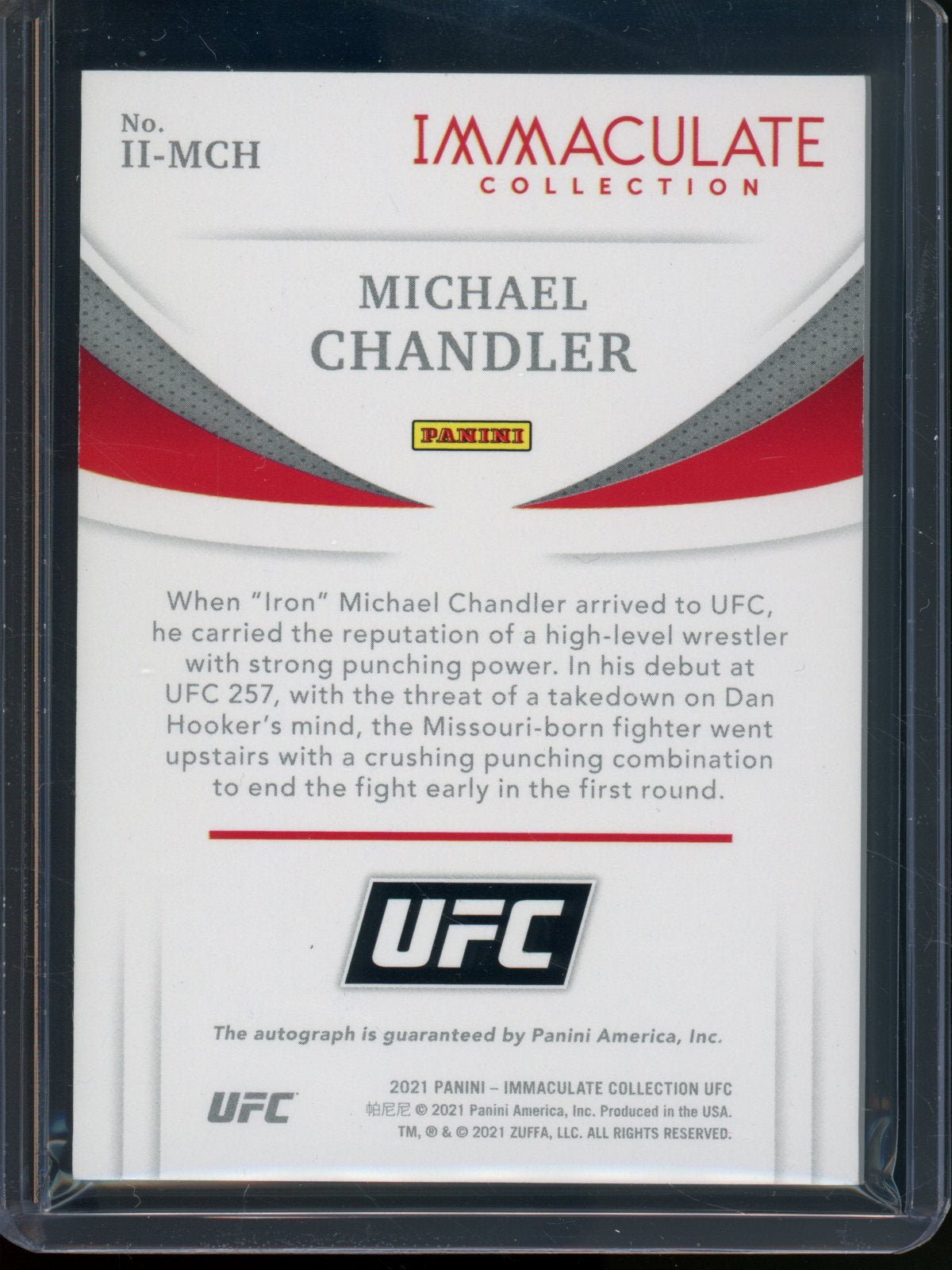 2021 Panini Immaculate Michael Chandler Rookie RC Autograph /99 #II-MCH - Trading Card Market