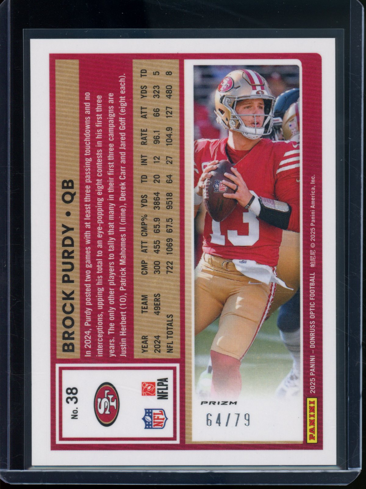 2025 Panini Optic Brock Purdy Orange Scope /79 49ERS