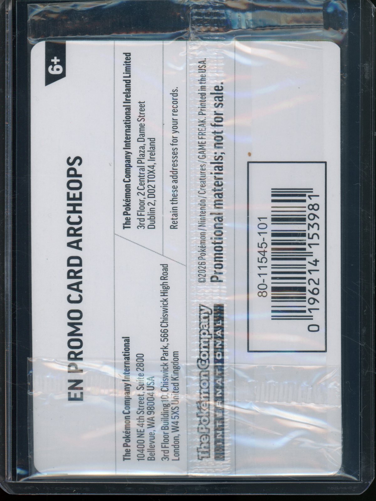 2025 Pokemon White Flare Archeops 051/086 Stamped (Sealed) - Trading Card Market