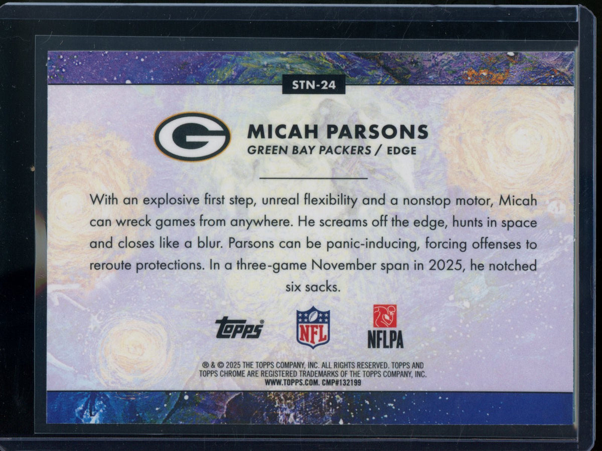 2025 Topps Chrome Cosmic Micah Parsons Stars in the Night SP Packers - Trading Card Market