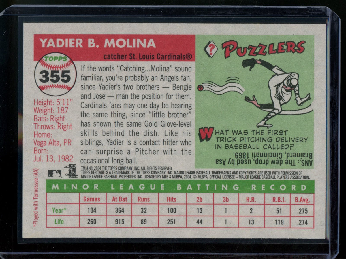 2004 Topps Heritage Yadier Molina Rookie RC #355 Cardinals - Trading Card Market