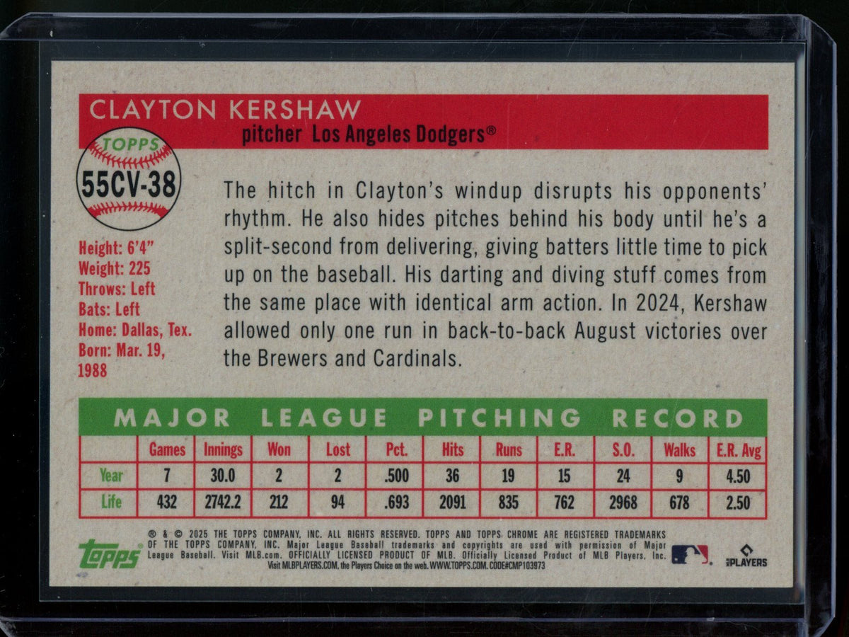 2025 Topps Platinum Clayton Kershaw City Variation SP Dodgers - Trading Card Market