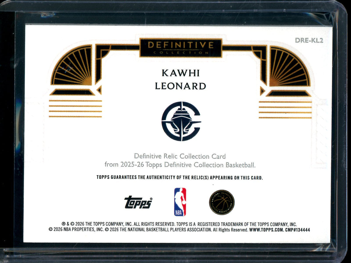 2025/26 Topps Definitive Kawhi Leonard Orange Jumbo Relic /25 Clippers