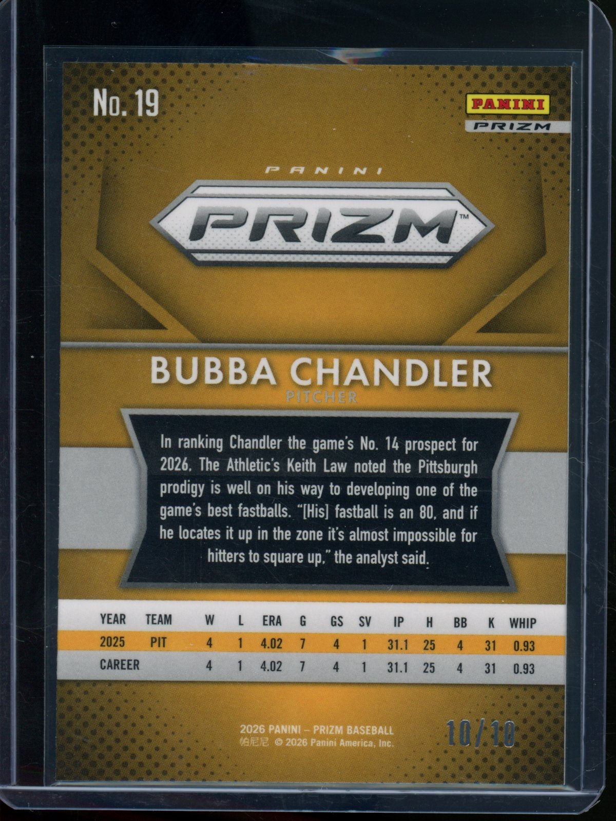 2026 Panini Prizm Bubba Chandler Rookie RC Gold /10 Pirates