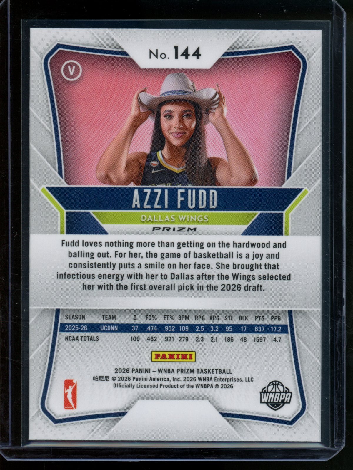 2026/27 Panini Prizm Azzi Fudd Rookie RC Image Variation Silver Wings - Trading Card Market