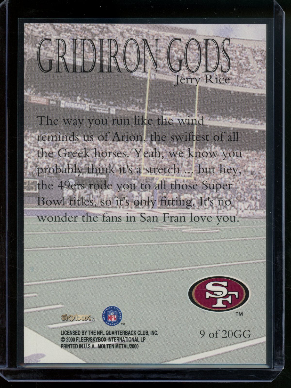 2000 Fleer Metal Jerry Rice Gridiron Kings Molten Metal 49ers - Trading Card Market