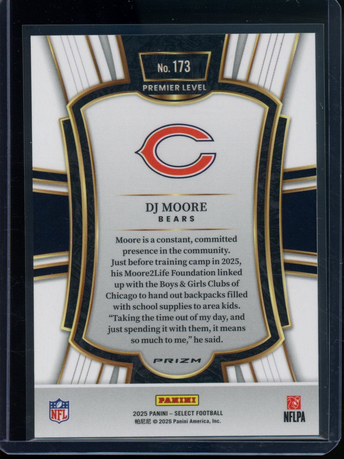 2025 Panini Select DJ Moore Zebra SSP Premier Level Bears - Trading Card Market