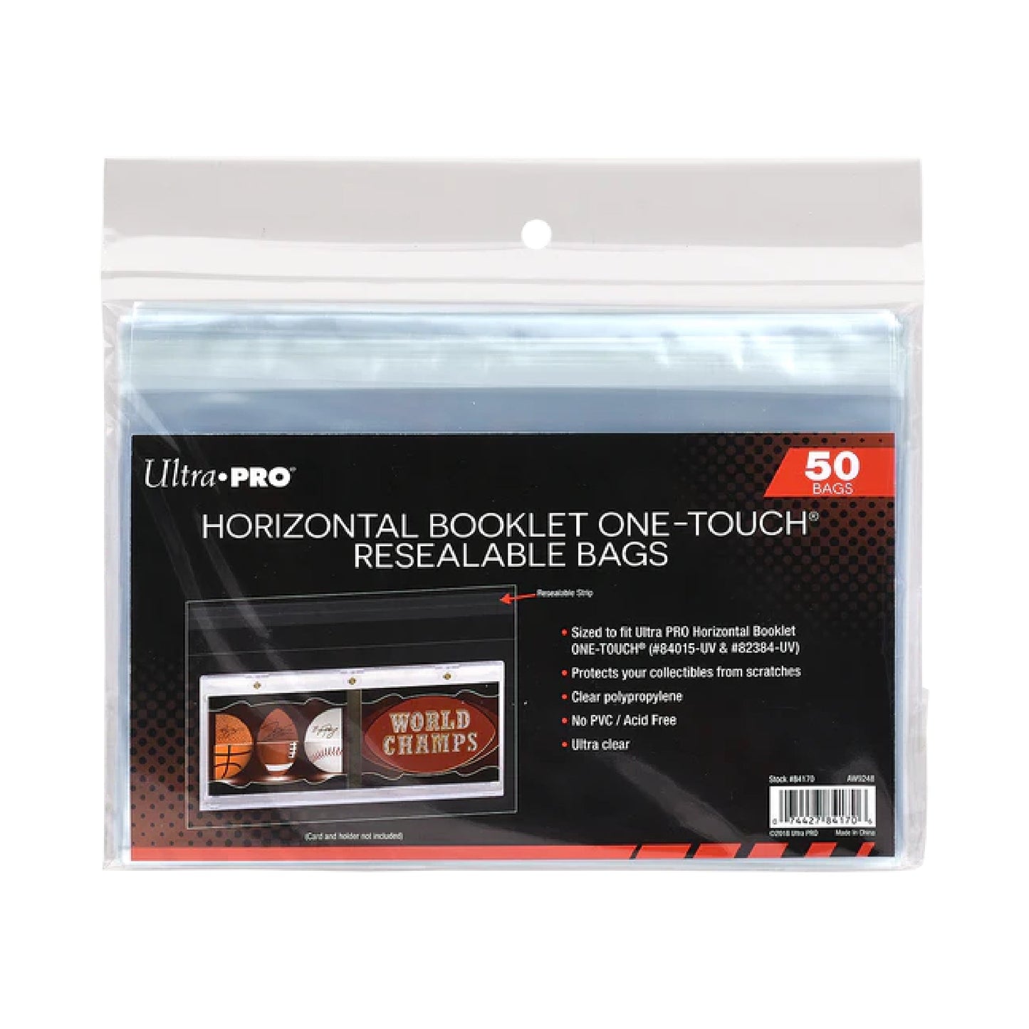 Ultra Pro Resealable Horizontal Booklet One - Touch Bag - Trading Card Market