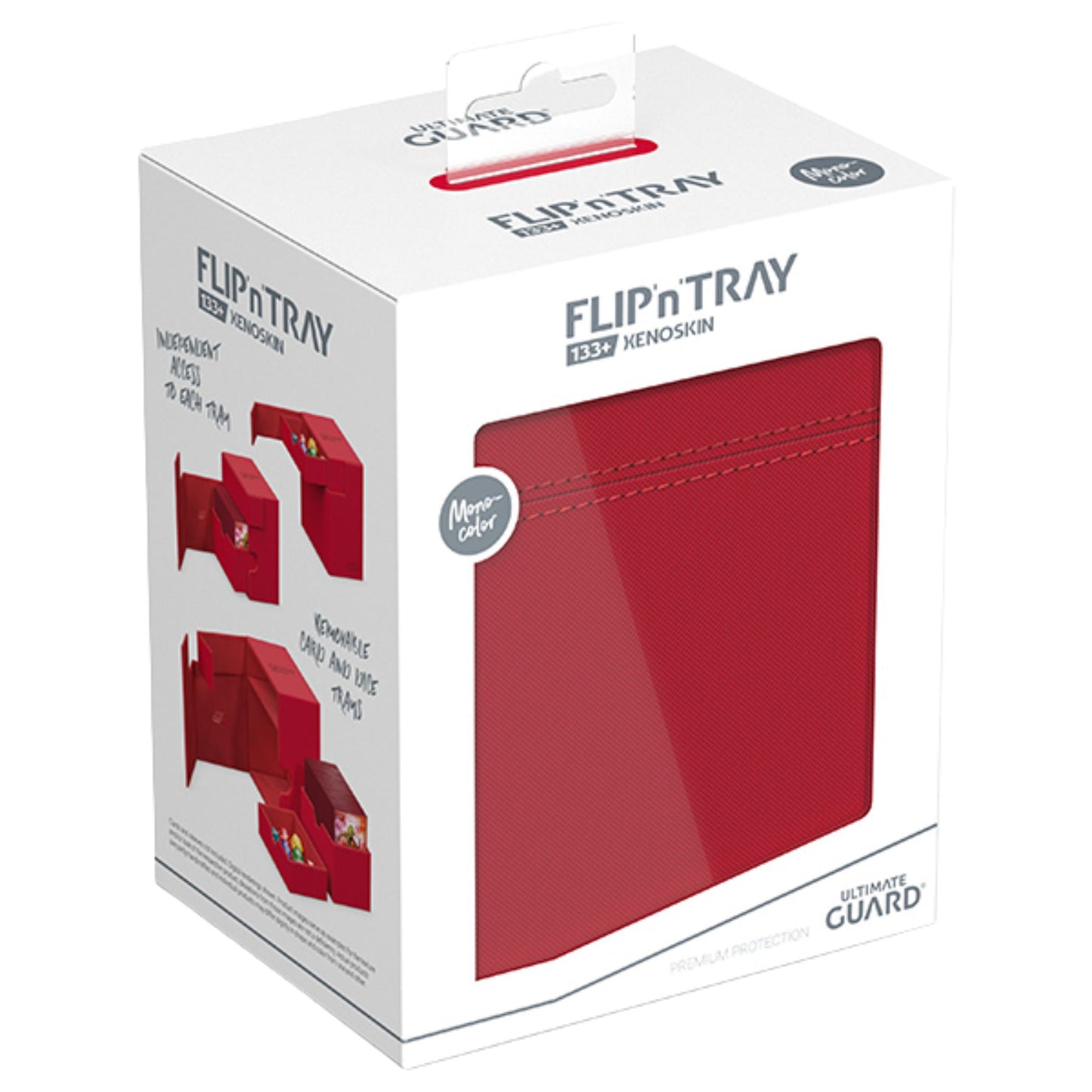 Ultimate Guard Flip n Tray Deck Case Mono 133+ Red - Trading Card Market