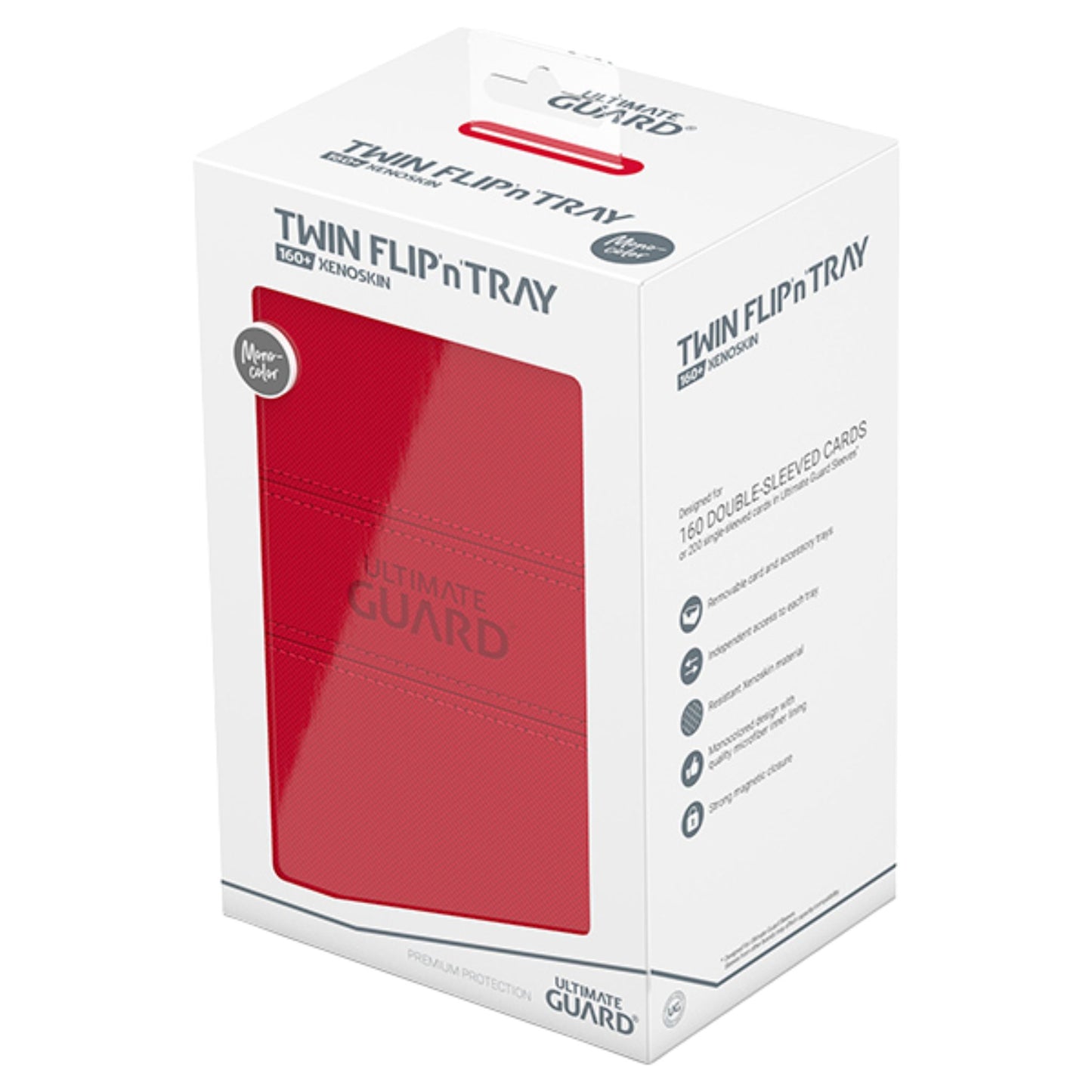 Ultimate Guard Twin Flip n Tray 160+ Monocolor Red - Trading Card Market