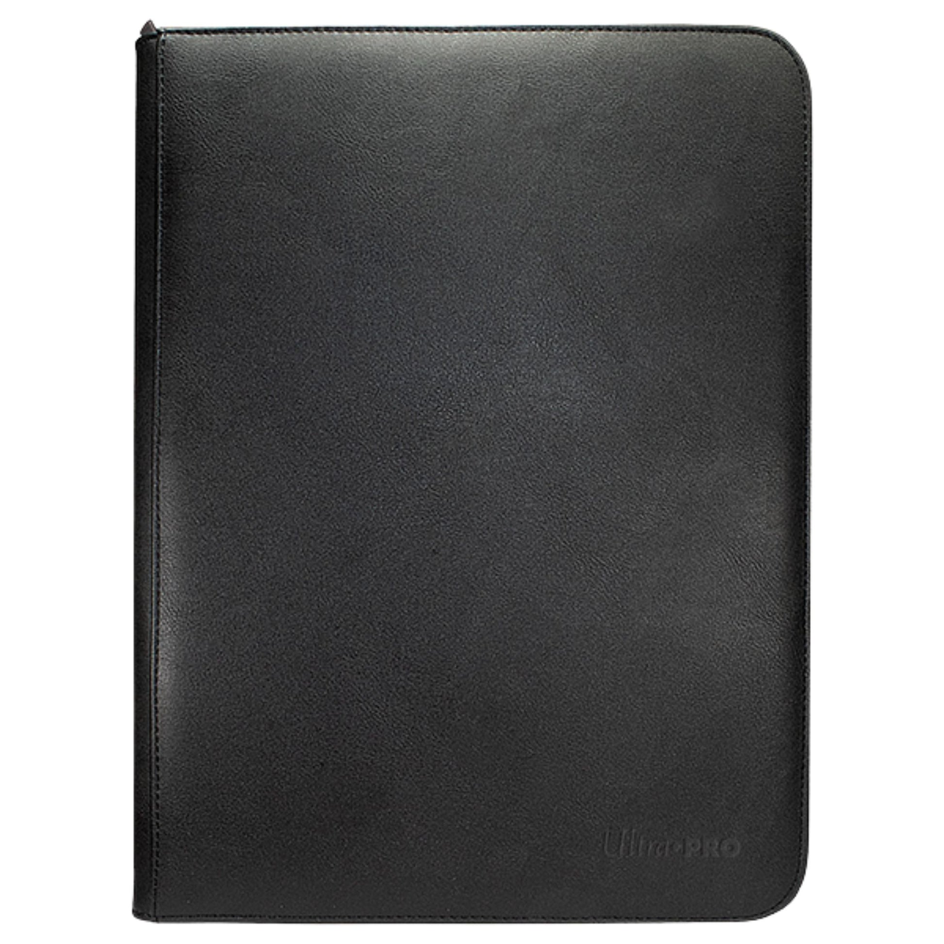 Ultra Pro 9 - Pocket Zippered Vivid Black Binder - Trading Card Market