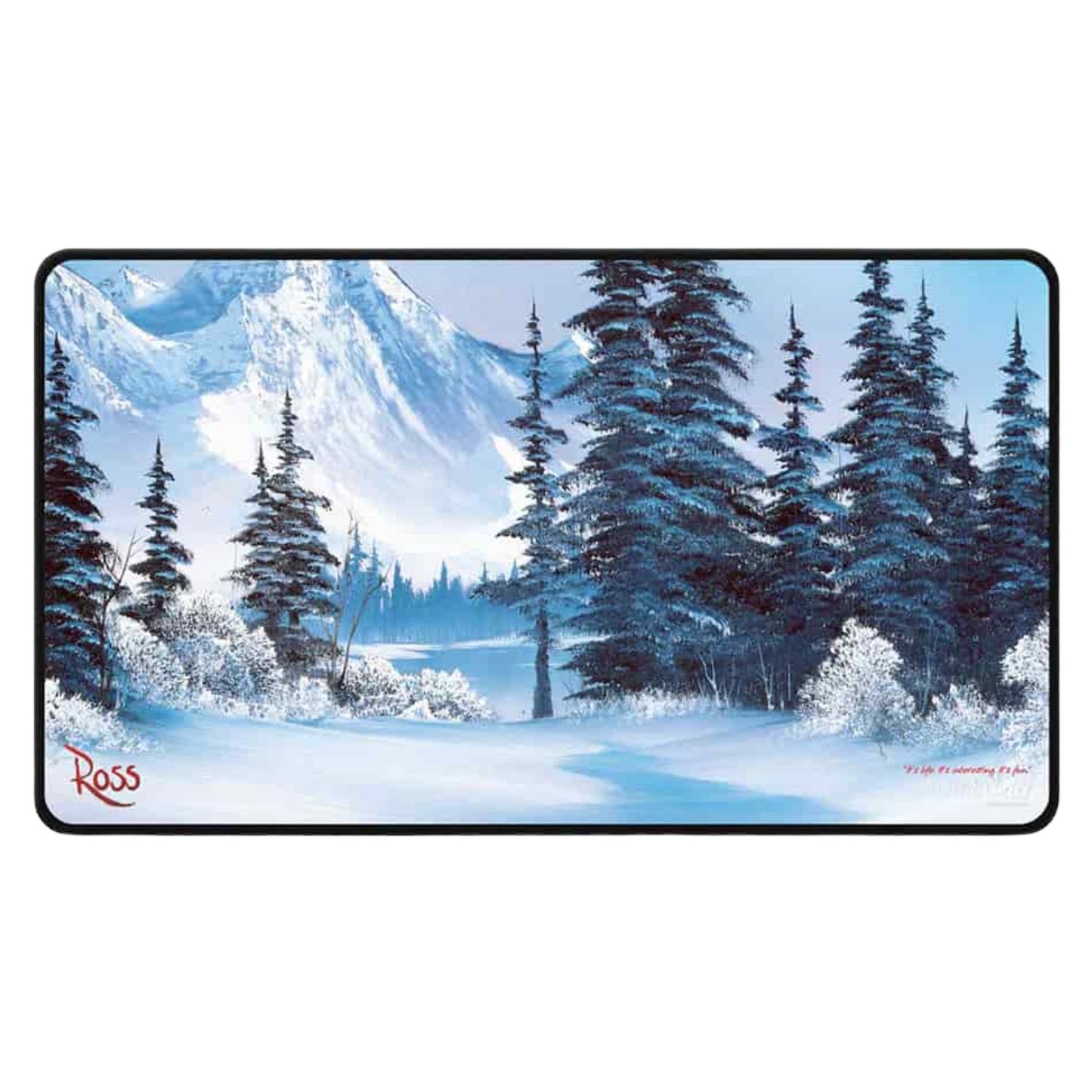 Ultra Pro Black Stitched Bob Ross Winter Paradise Playmat - Trading Card Market