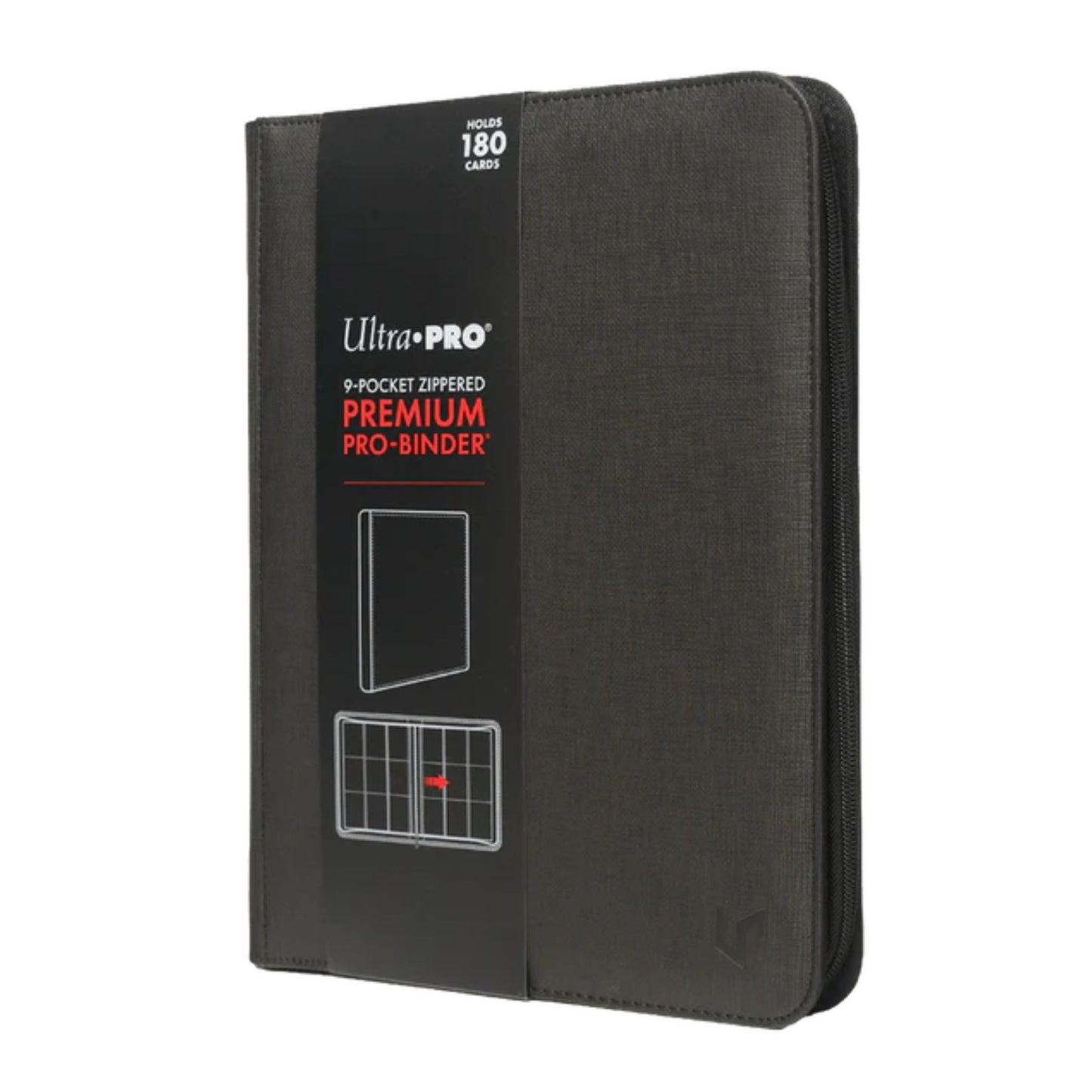 Ultra Pro Standard Premium 9 Pocket Black Zippered Card Binder