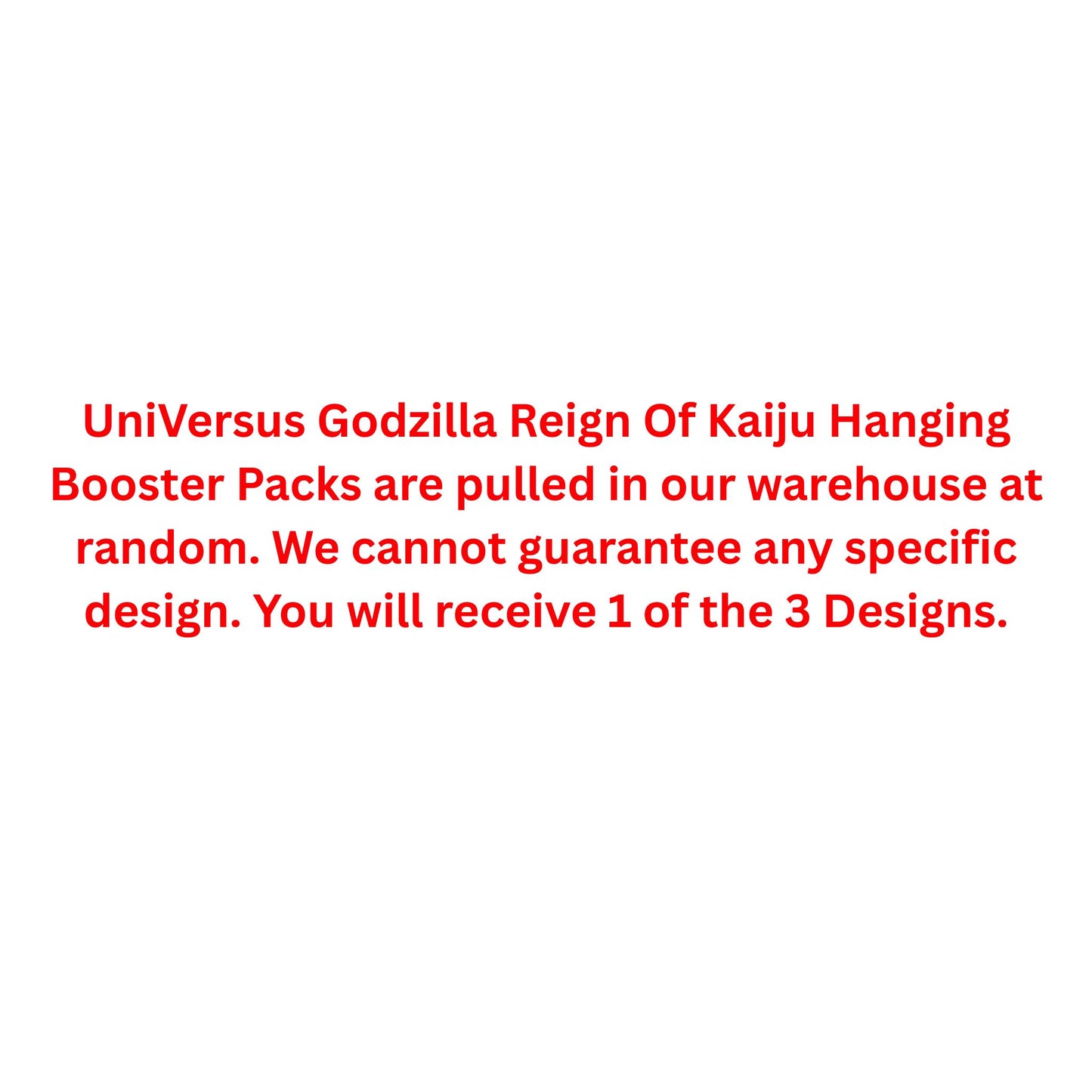 UniVersus Godzilla Reign Of Kaiju Hanging Booster Pack - Trading Card Market