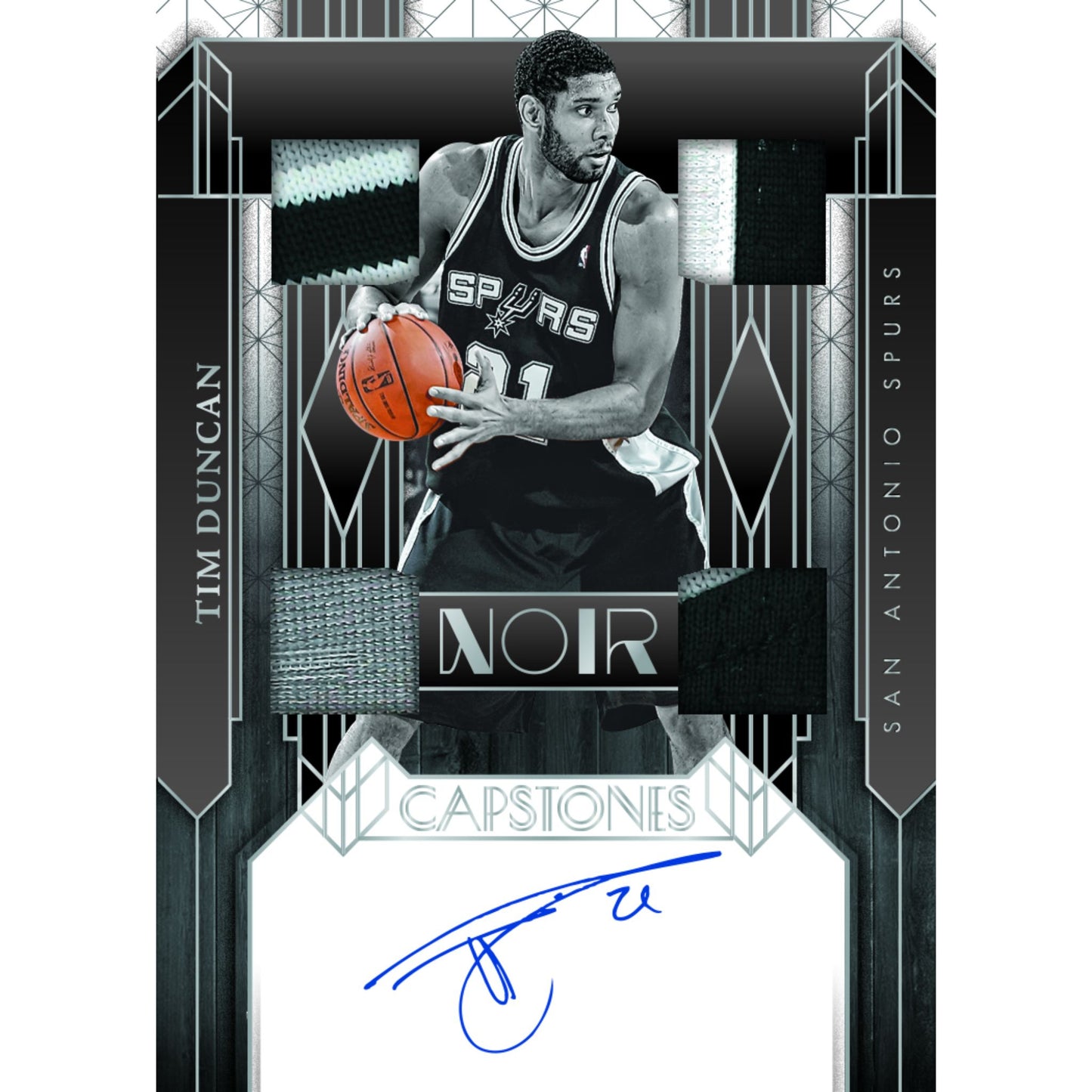 2023/24 Panini Noir Basketball Cards - Tim Duncan