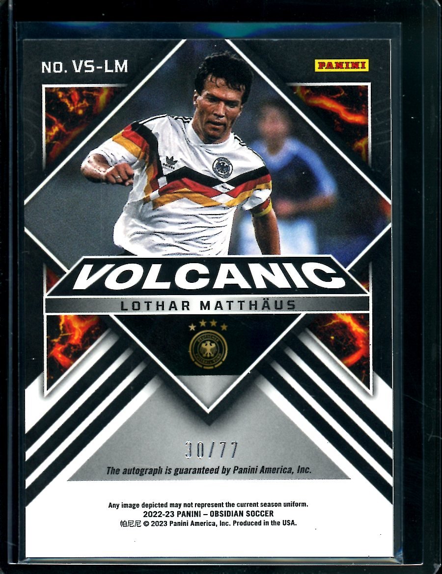 2022 - 23 Panini Obsidian Lothar Matthaus Volcanic Auto /77 Germany - Trading Card Market