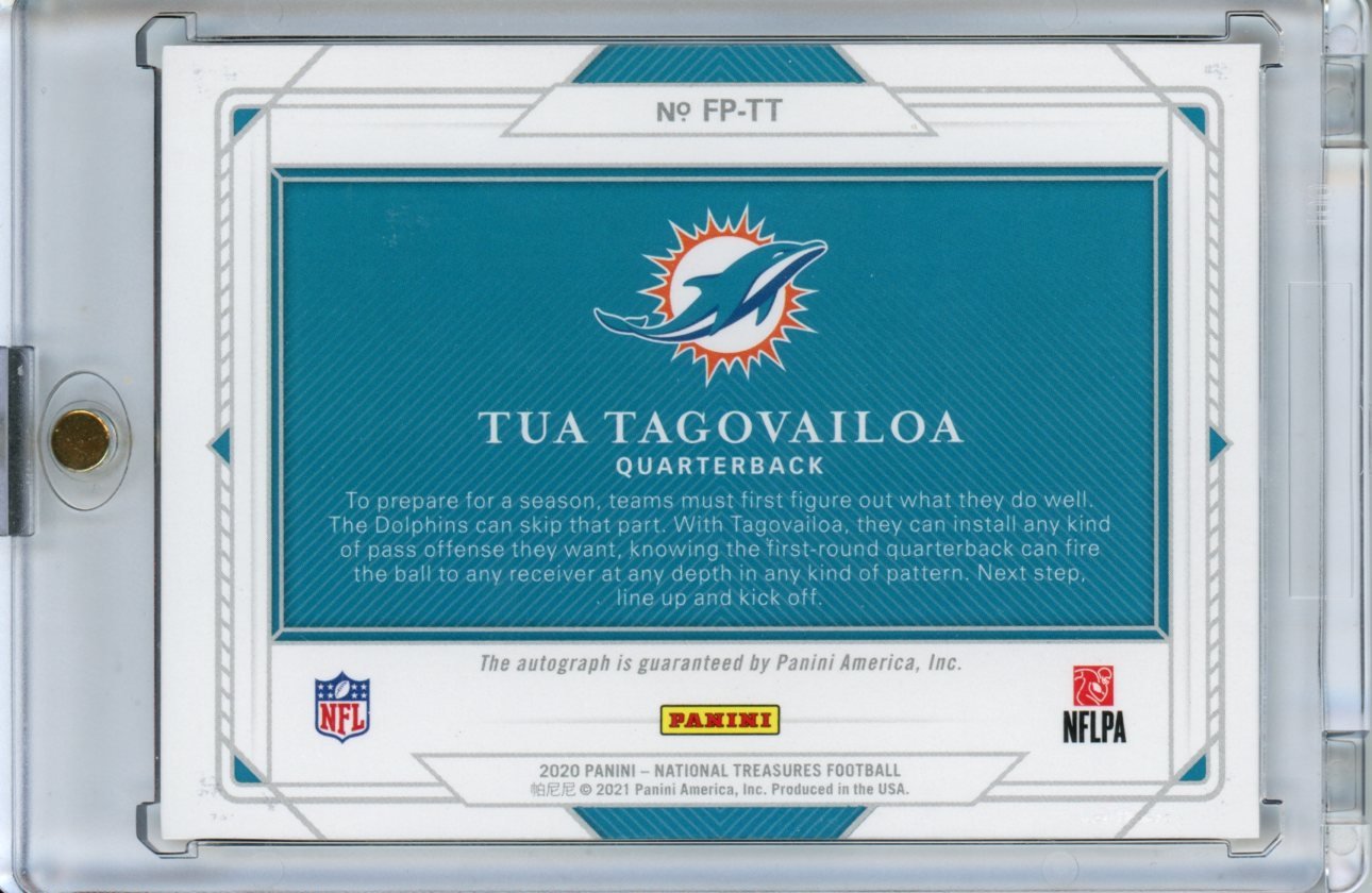 2020 Panini National Treasures Tua Tagovailoa RC Field Pass Auto /99 Dolphins - Trading Card Market