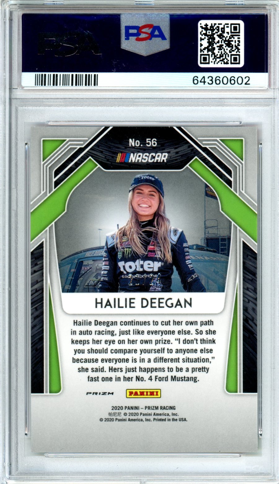 2022 Panini Prizm Racing Hailie Deegan Rookie Rainbow Prizm /24 PSA 10 Pop 4 - Trading Card Market