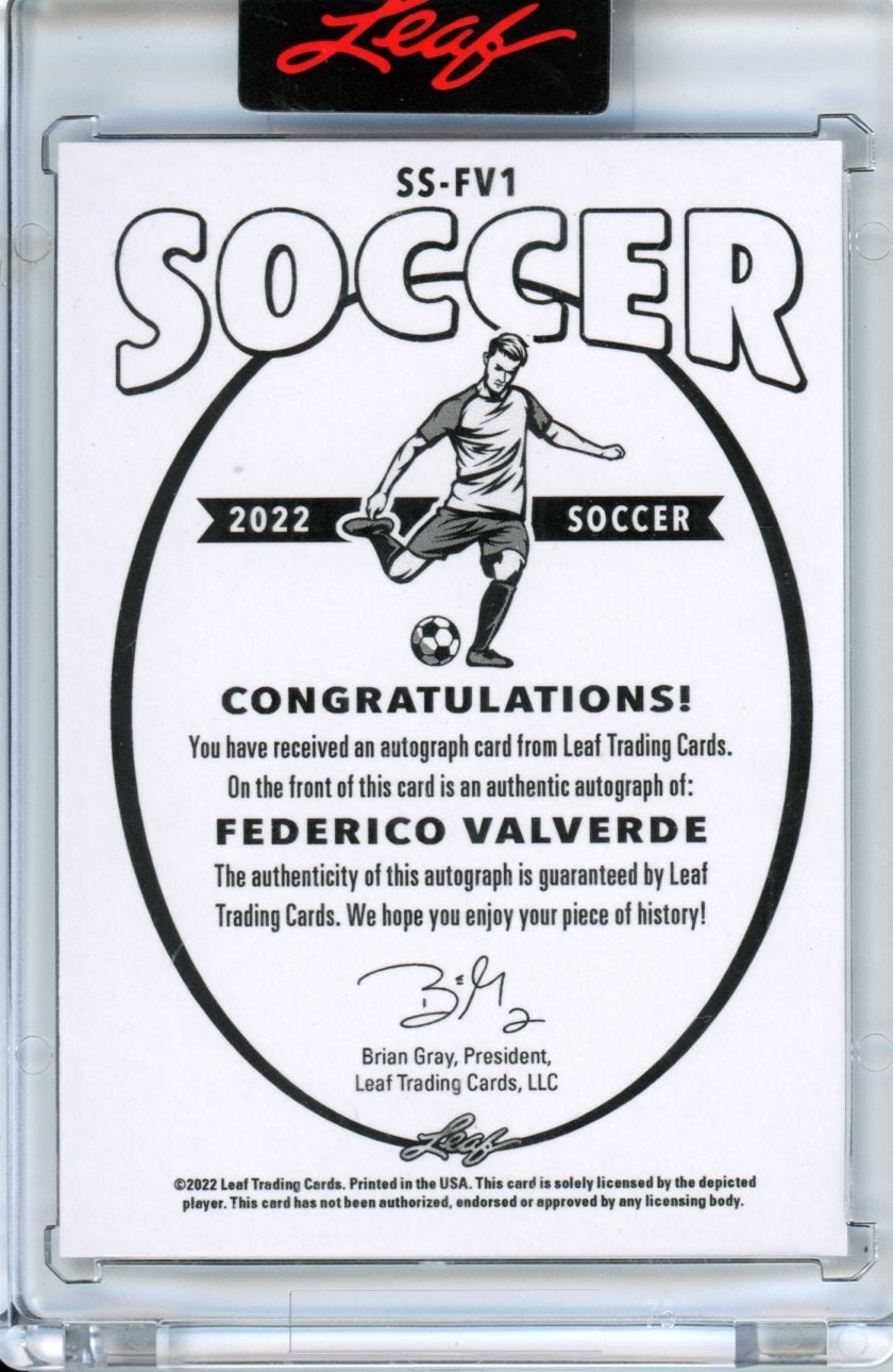 2022 Leaf Signature Series Federico Valverde Auto 1/1 Real Madrid - Trading Card Market