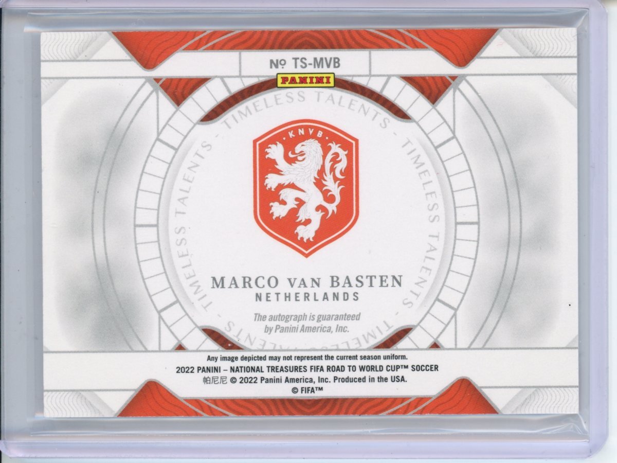 2022 Panini National Treasures Marco van Basten Timeless Talents /99 Netherlands - Trading Card Market