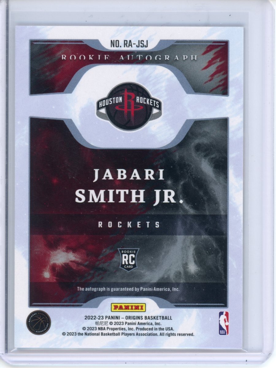 2022/23 Panini Origins Jabari Smith Rookie Auto Rockets - Trading Card Market
