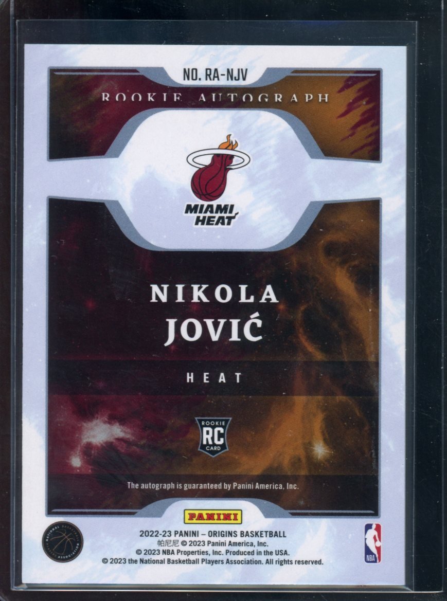 2022/23 Panini Origins Nikola Jovic Rookie Auto Red /99 Heat - Trading Card Market