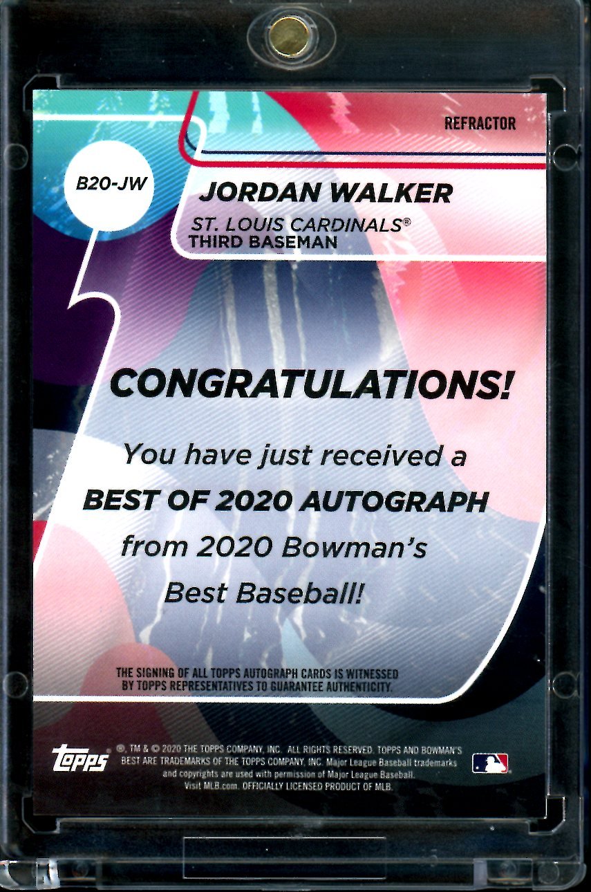 2020 Bowman's Best Jordan Walker Refractor Auto Cardinals - Trading Card Market