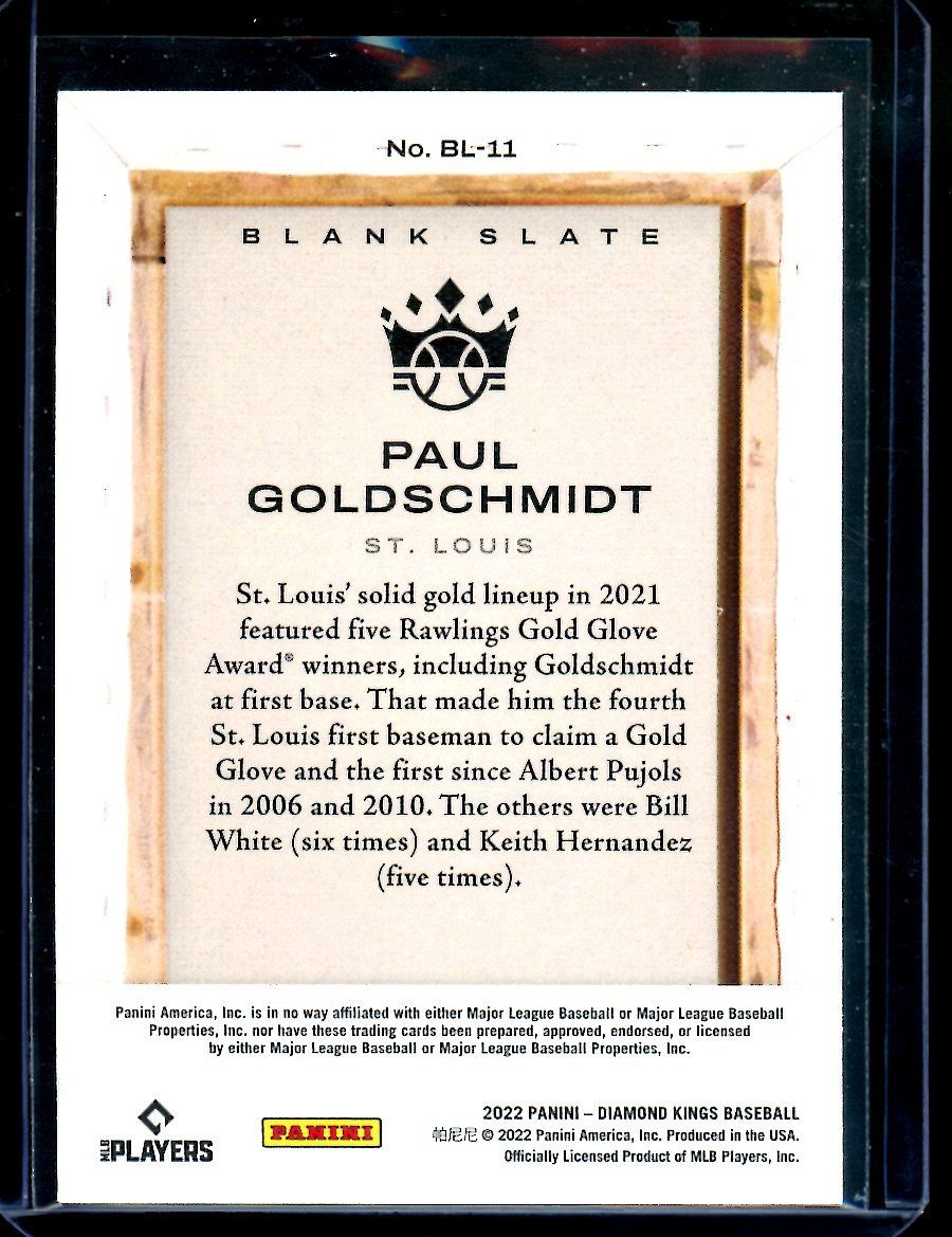2022 Panini Diamond Kings Paul Goldschmidt Blank Slate SSP Cardinals - Trading Card Market