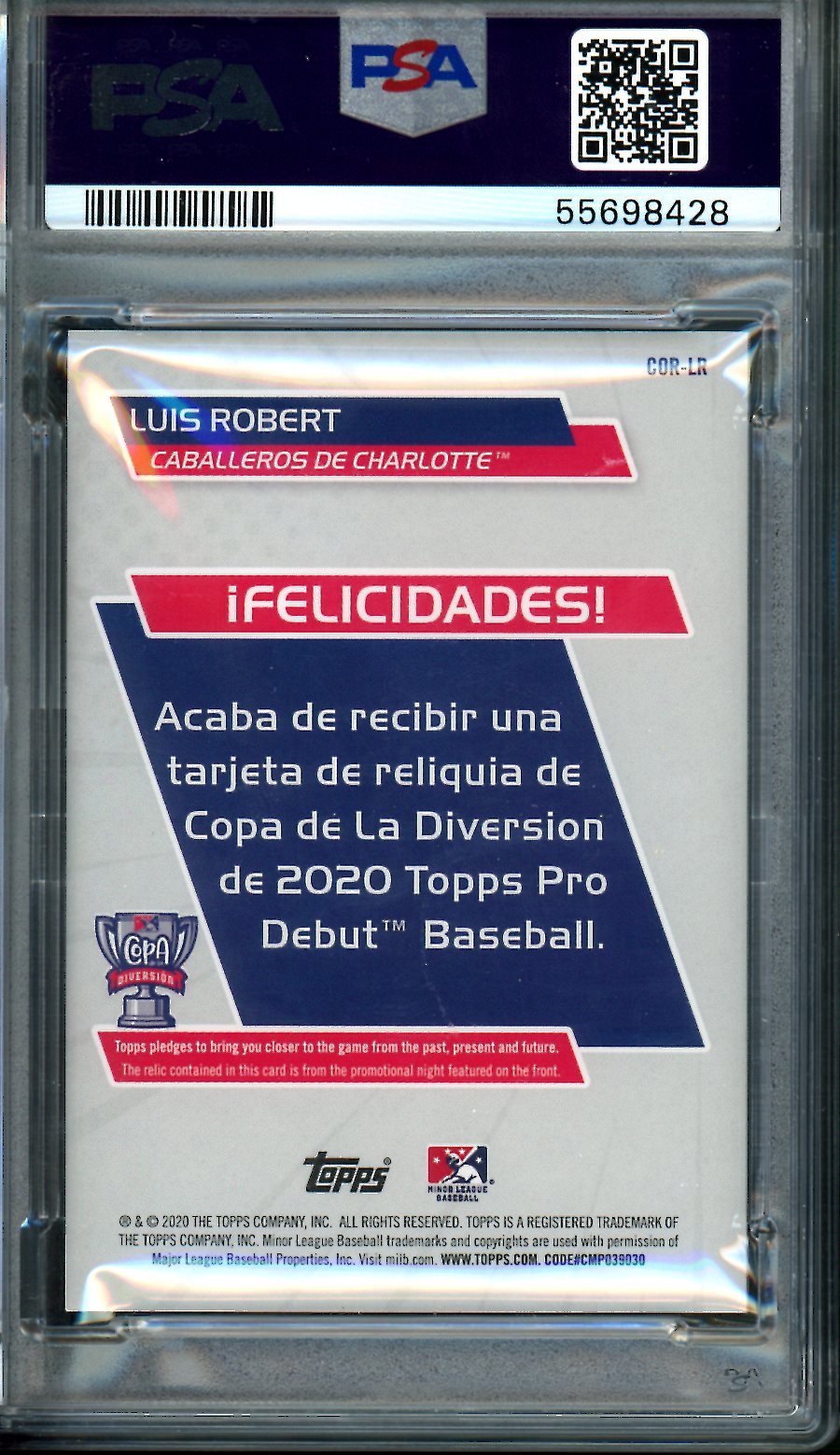 2020 Topps Pro Debut Luis Robert Patch /914 PSA 9 White Sox - Trading Card Market