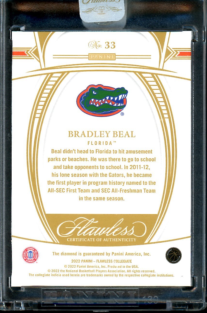 2022/23 Panini Flawless Collegitae Bradley Beal Diamond /25 Wizards - Trading Card Market