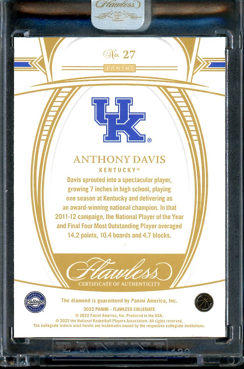2022/23 Panini Flawless Collegitae Anthony Davis Diamond /25 Lakers - Trading Card Market