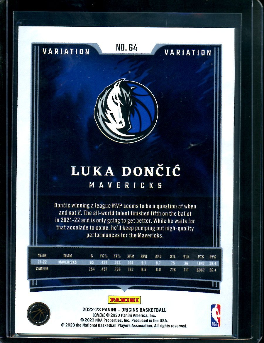2022/23 Panini Origins Luka Doncic Variation Mavericks - Trading Card Market