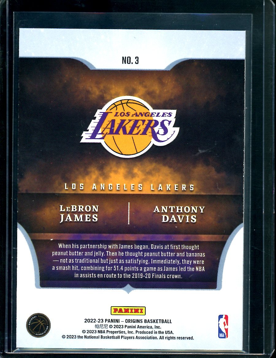2022/23 Panini Origins LeBron James/Anthony Davis ROG Insert Lakers - Trading Card Market