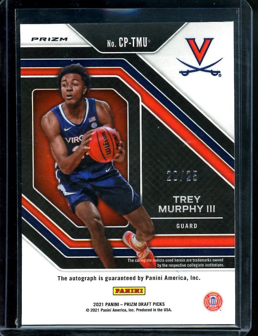 2021/22 Panini Prizm Draft Picks Trey Murphy III Rookie Auto Blue Ice /25 Pelicans - Trading Card Market