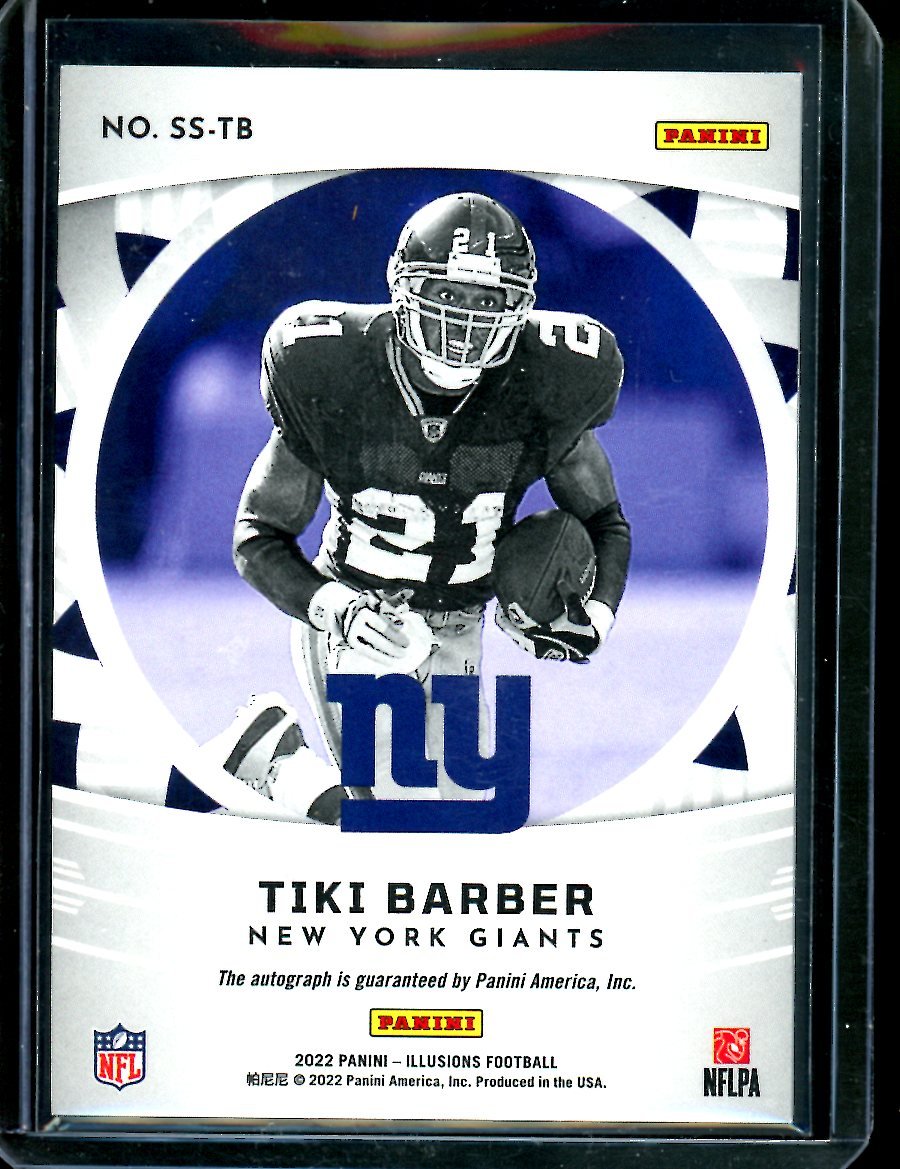 2022 Panini Illusions Tiki Barber Superlatives Auto /49 Giants - Trading Card Market