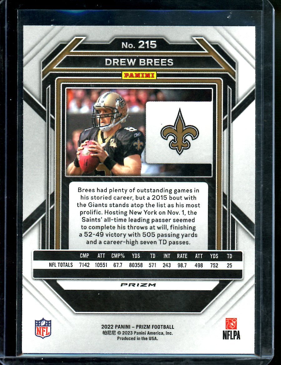 2022 Panini Prizm Drew Brees Snakeskin SSP Saints - Trading Card Market