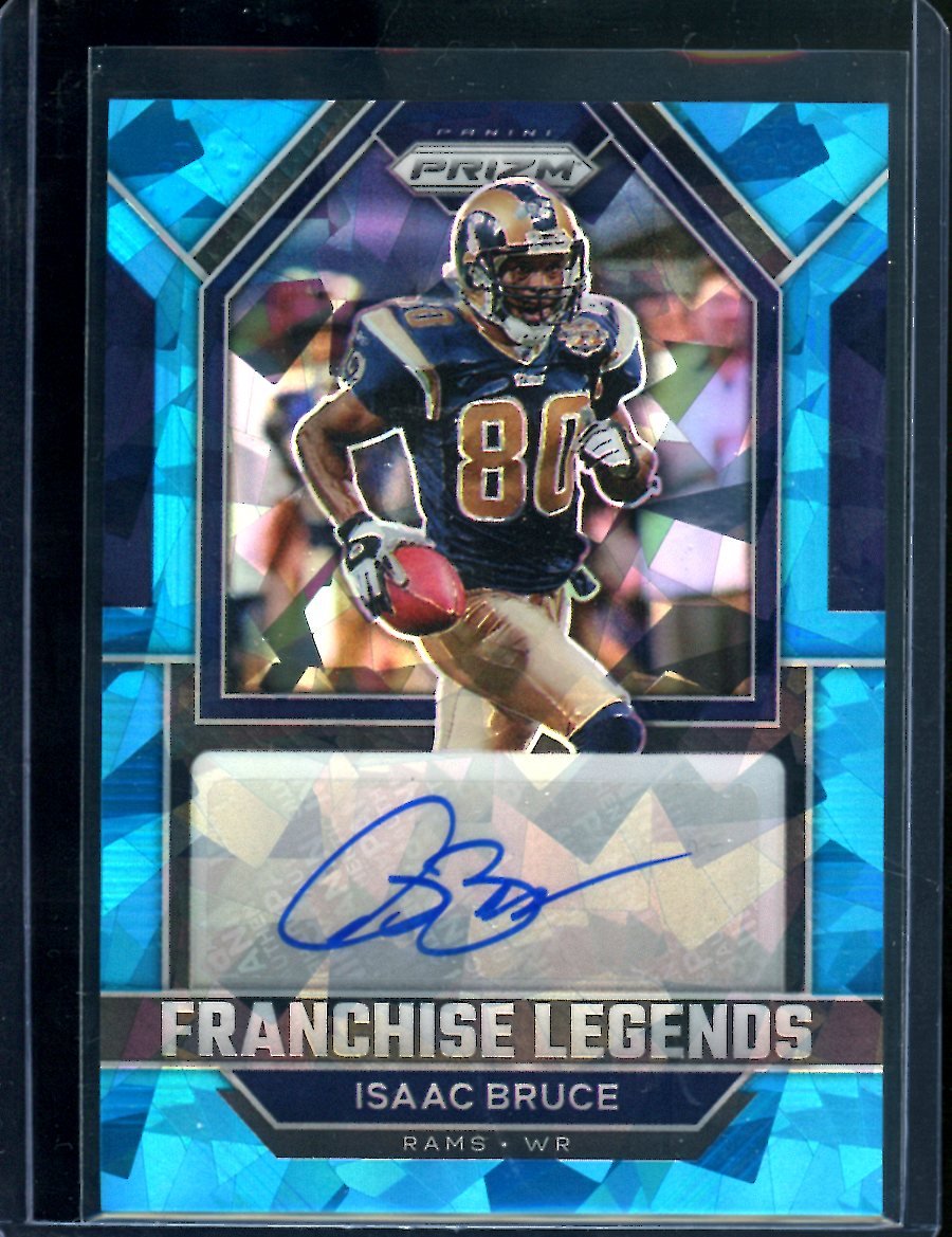 2022 Panini Prizm Isaac Bruce Franchise Legends Auto Blue Ice /99 Rams - Trading Card Market