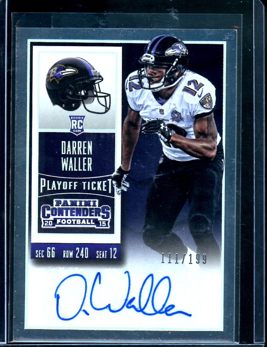 2015 Panini Contenders Darren Waller Rookie Playoff Ticket Auto /199 Giants - Trading Card Market