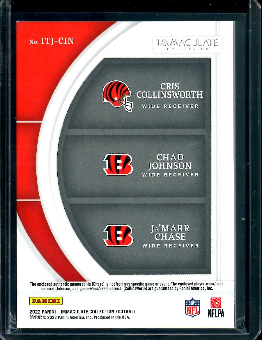2022 Panini Immaculate Collinsworth/Johnson/Chase Trio Patch /49 Bengals - Trading Card Market