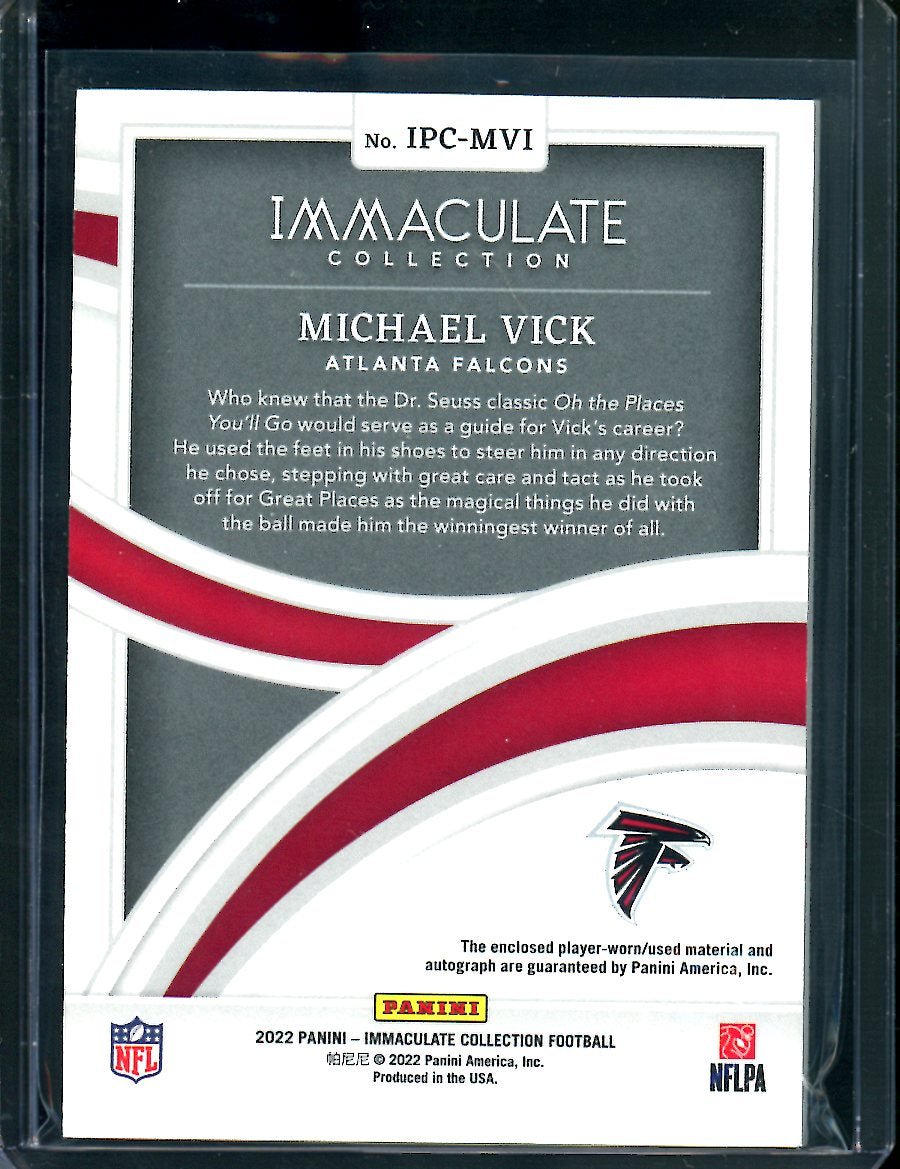 2022 Panini Immaculate Michael Vick Patch Auto /49 Falcons - Trading Card Market