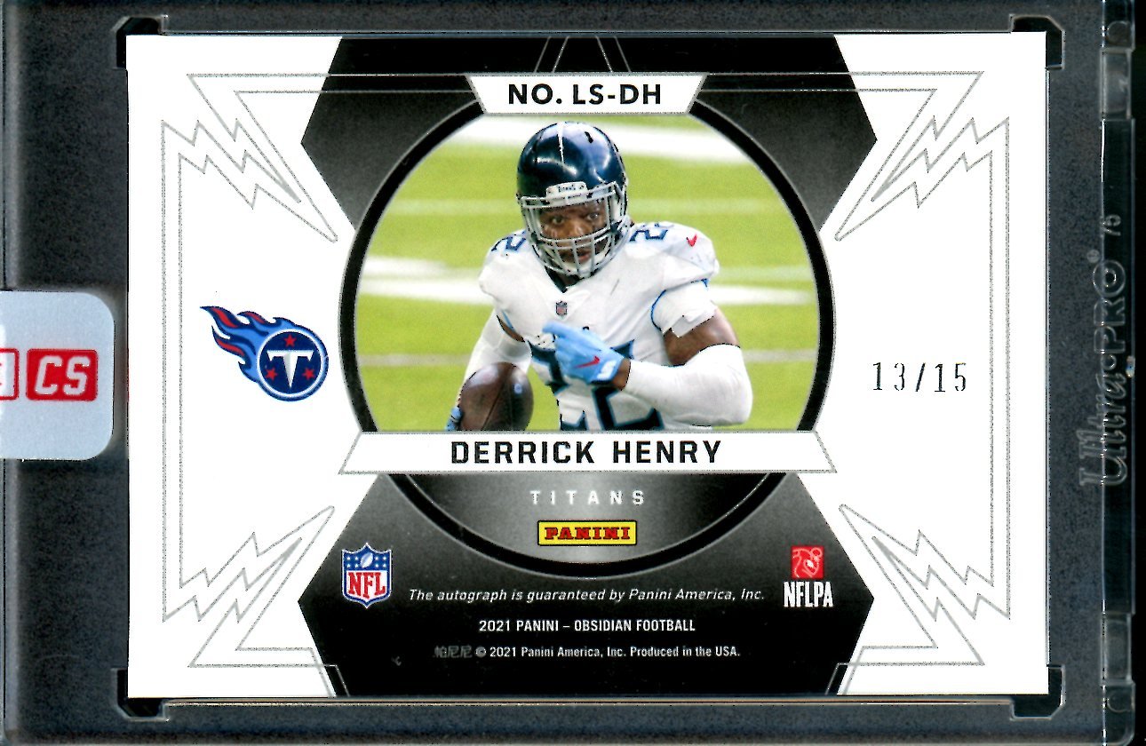 2022 Panini Obsidian Derrick Henry Lightning Strik Auto /15 Titans - Trading Card Market