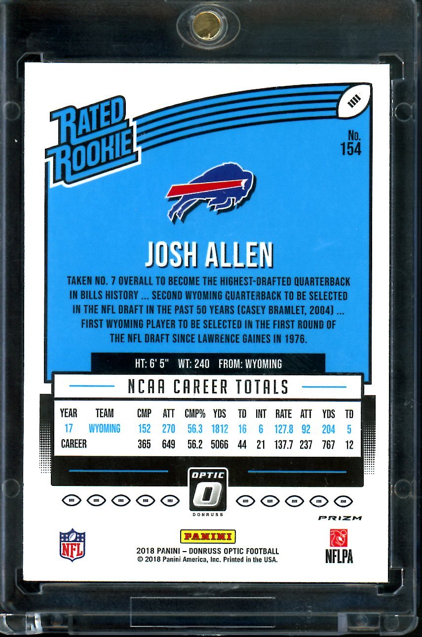 2018 Panini Optic Josh Allen Rookie Green Velocity Bills - Trading Card Market