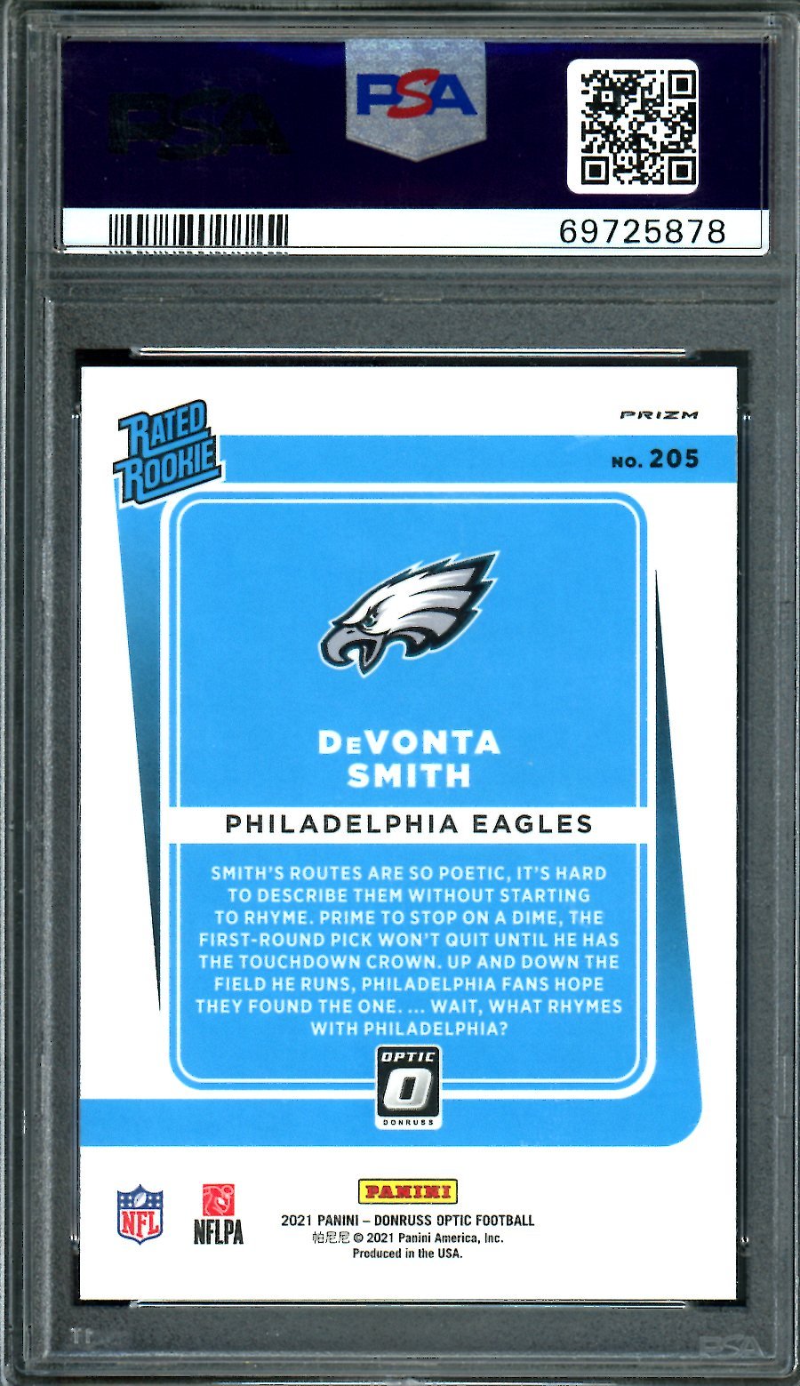 2021 Panini Optic DeVonta Smith Rookie Rocket SP PSA 10 Eagles - Trading Card Market