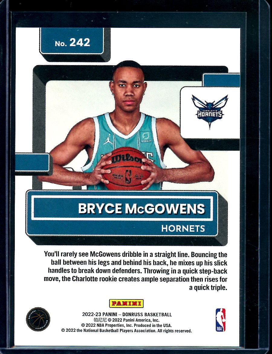 2022/23 Panini Donruss Choice Bryce McGowens Rookie Black Gold /8 Hornets - Trading Card Market