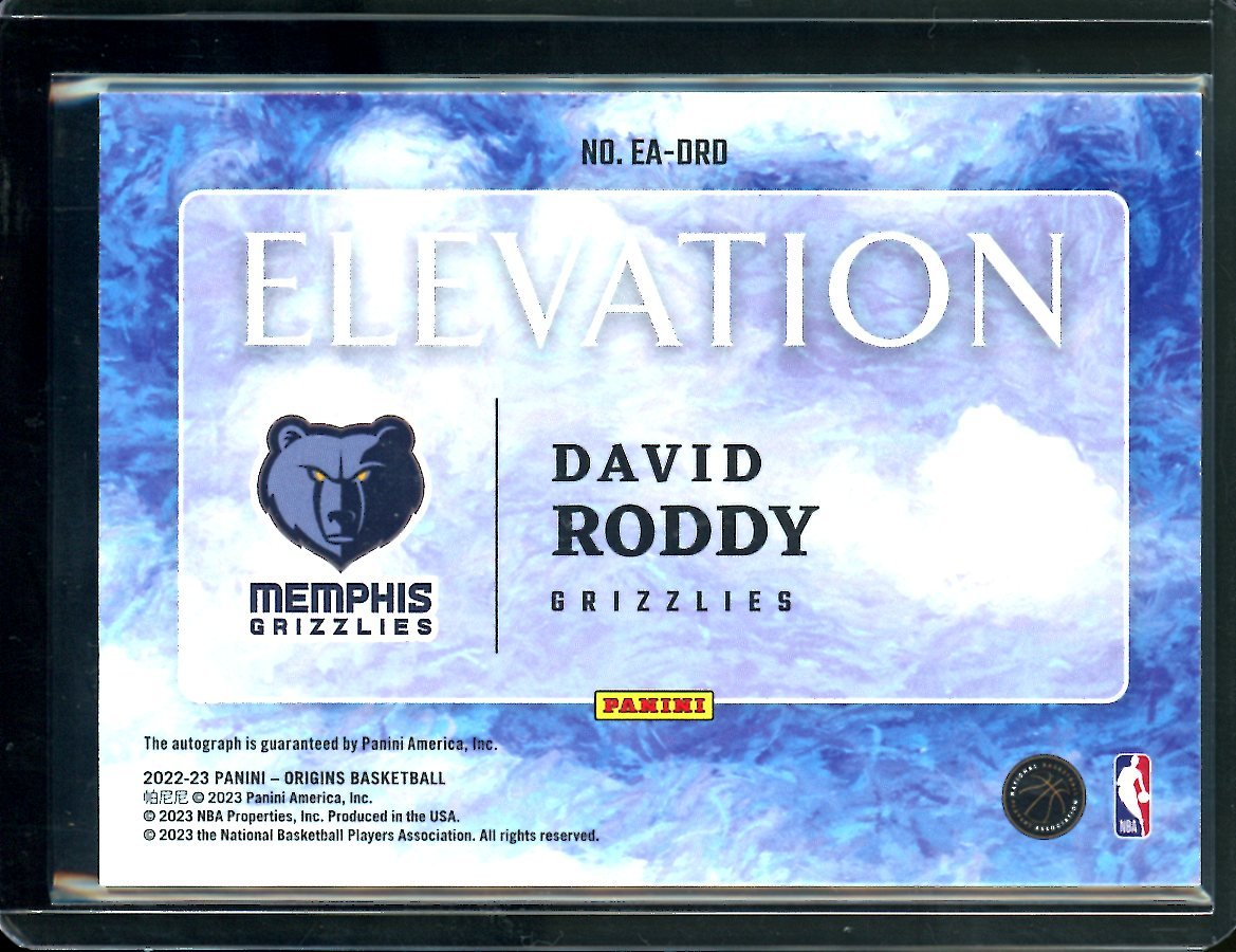 2022/23 Panini Origins David Roddy Rookie Elevation Auto /99 Grizzlies - Trading Card Market